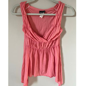 Vintage Wet Seal Linen Blend Top - Pink Pre-owned